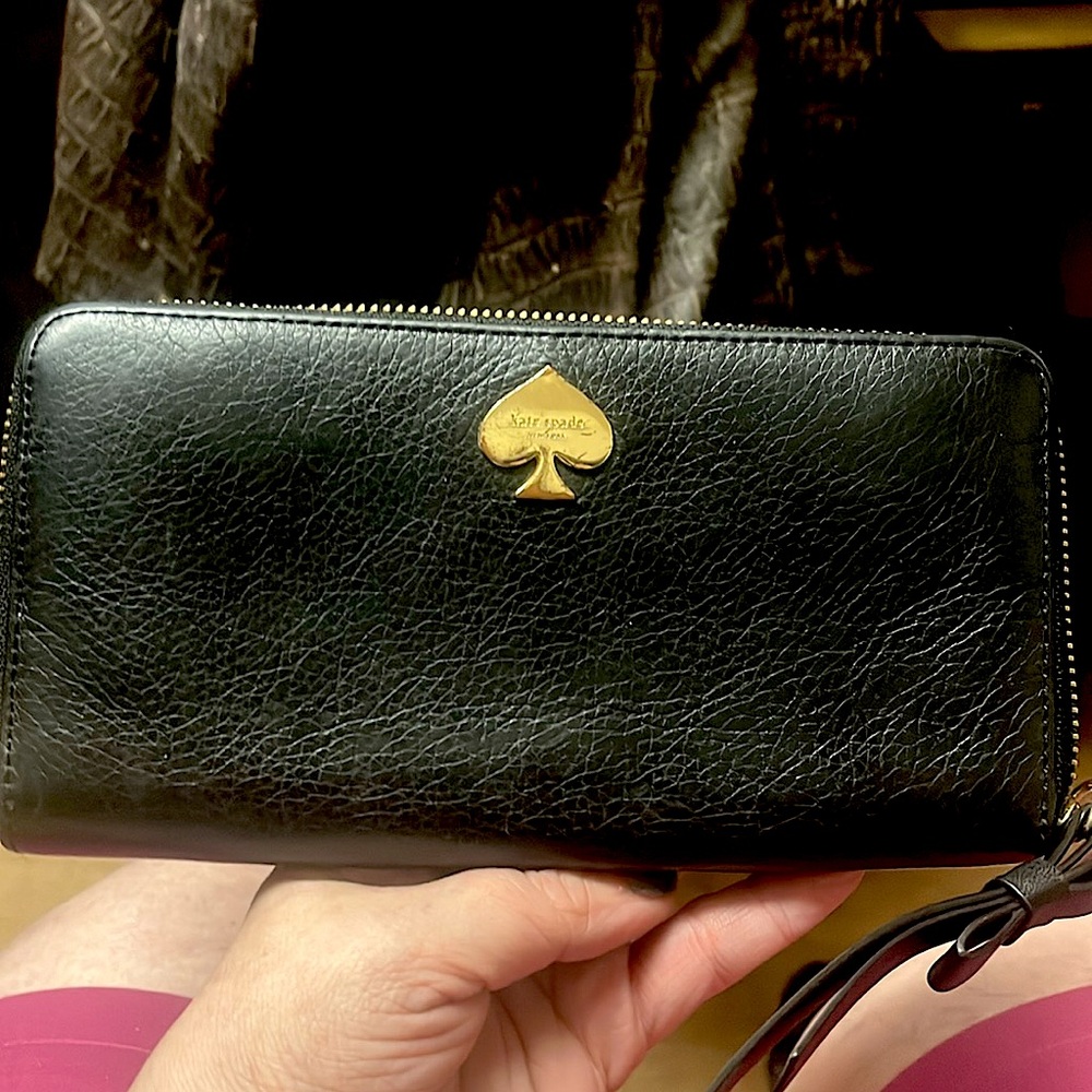 Kate Spade Large Black Leather Wallet